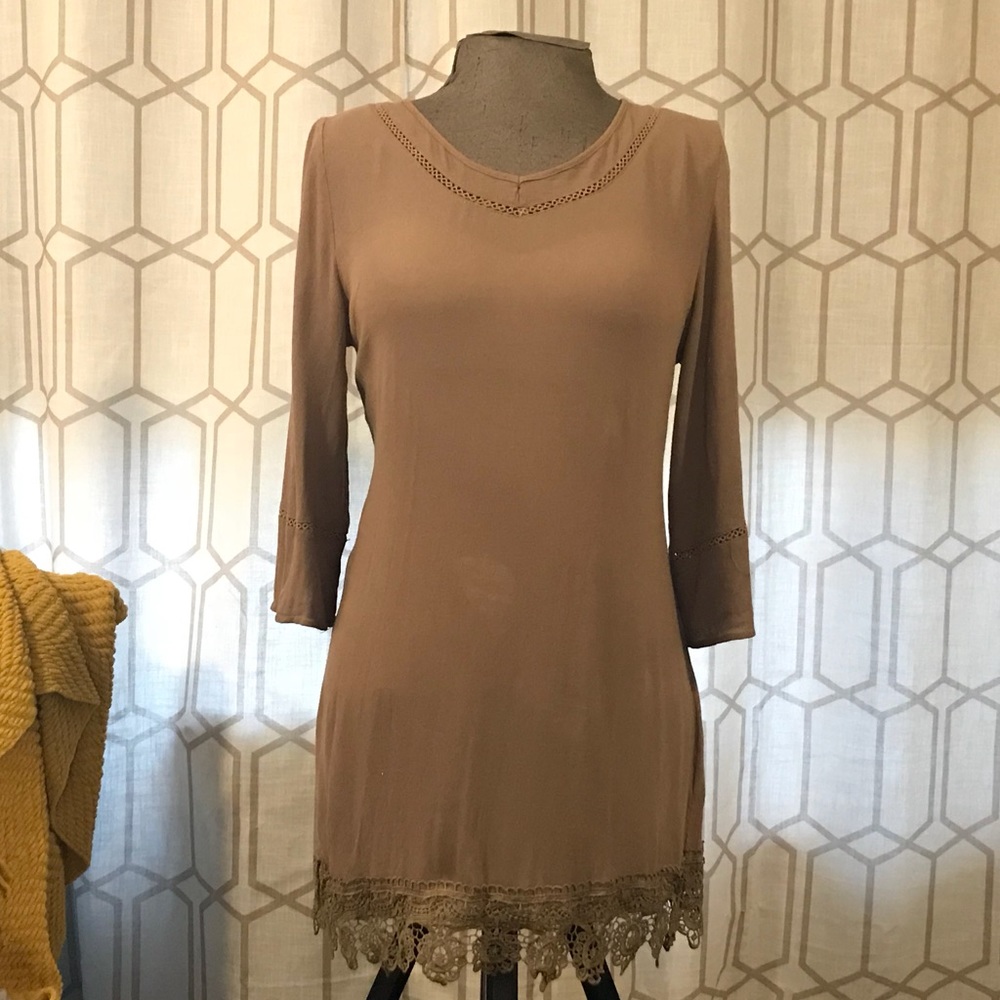 Kori America brown shift dress